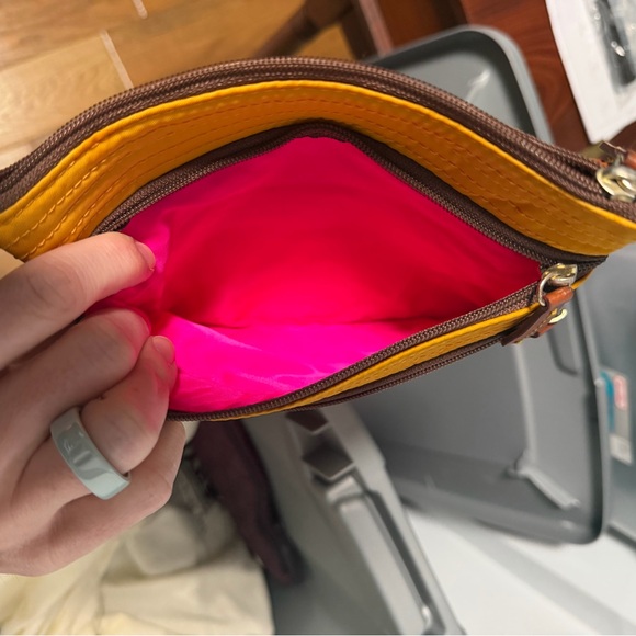 Dooney & Bourke Yellow Crossbody Bag - Picture 3 of 4